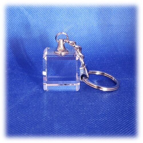 Large Cube Key Chain with Beveled Edges