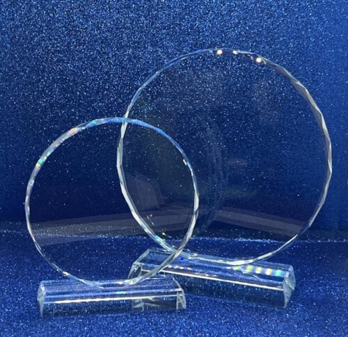 Round Crystal Award 5" Height
